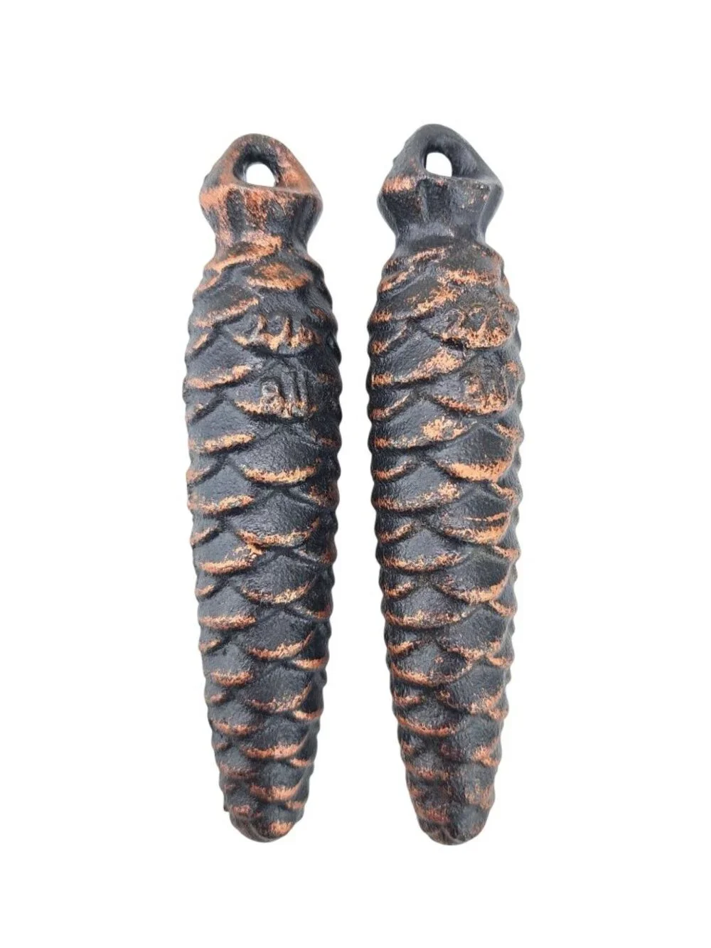 Vintage Cast Iron Pinecone Weights German Cuckoo Clock 275 BU 5 Inch Set Of 2 - Picture 7 of 7